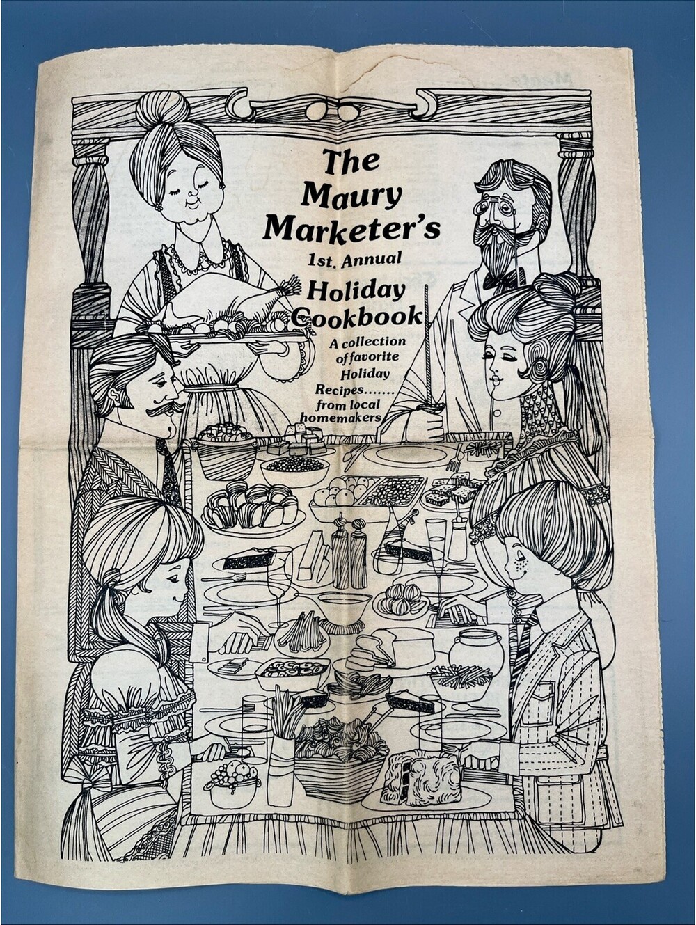 Vintage Maury Marketer Holiday Cookbook Columbia TN Recipes Advertising Ephemera